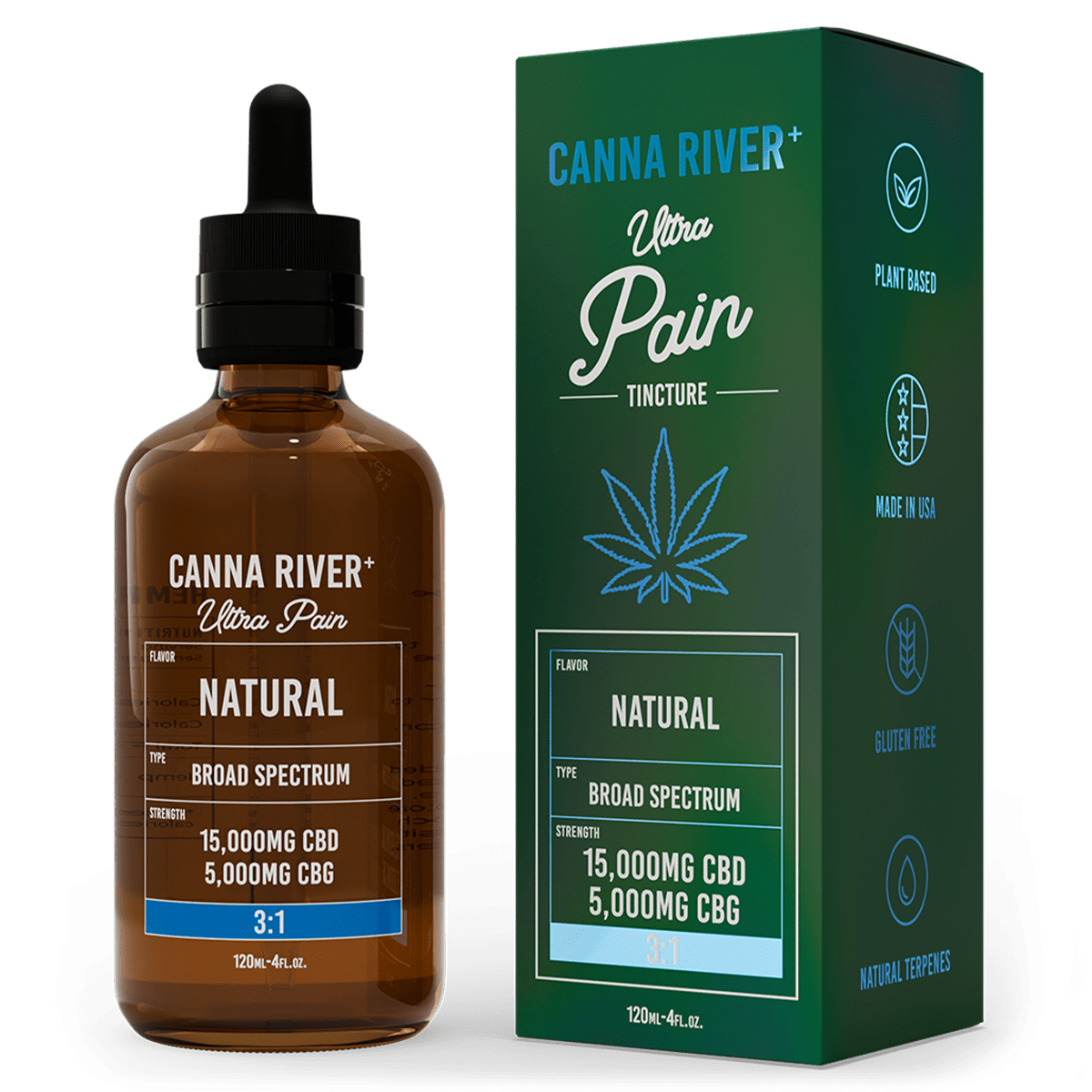 CBD Ultra Pain Tincture Original Canna River Brasil - Compre o melhor óleo CBD do mercado